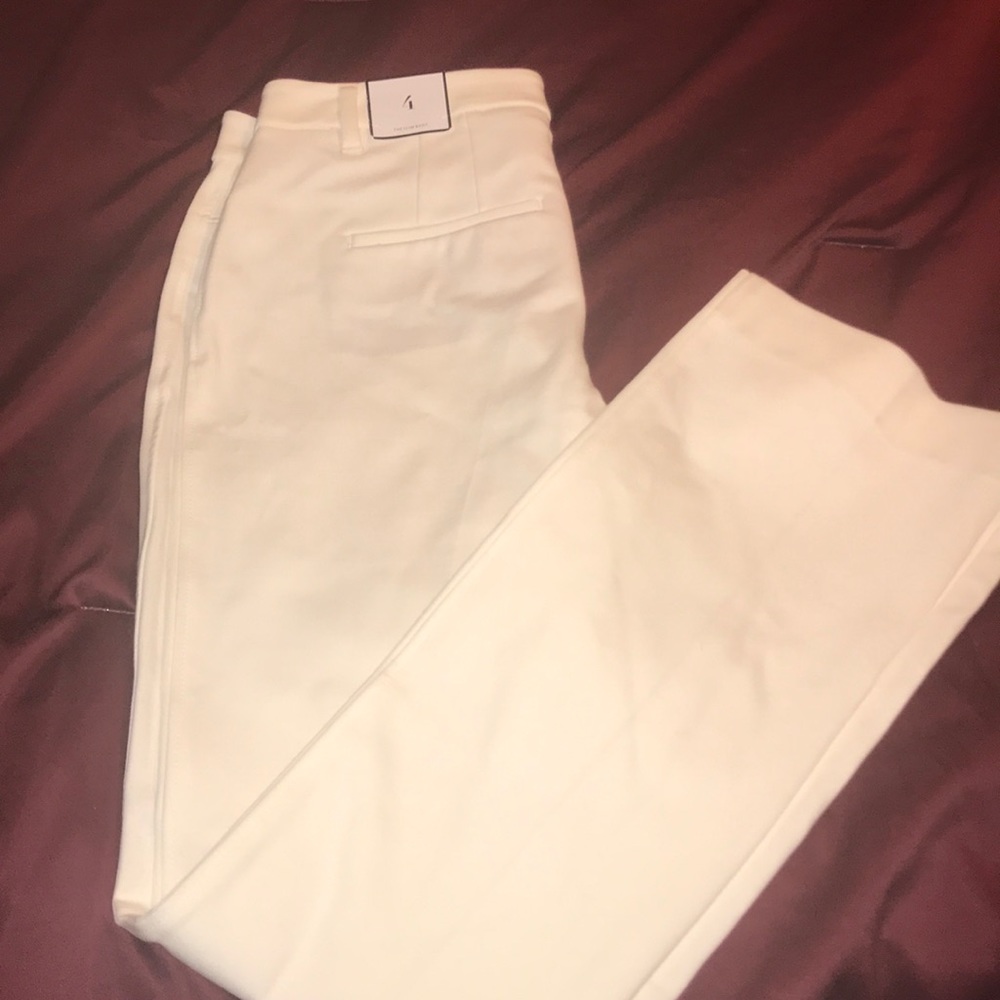 White House Black market white slacks size 4